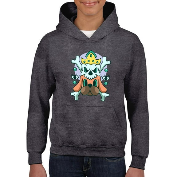 Skull With Dog Modern Style  Hoodie Juniors -Image by Shutterstock,  Large