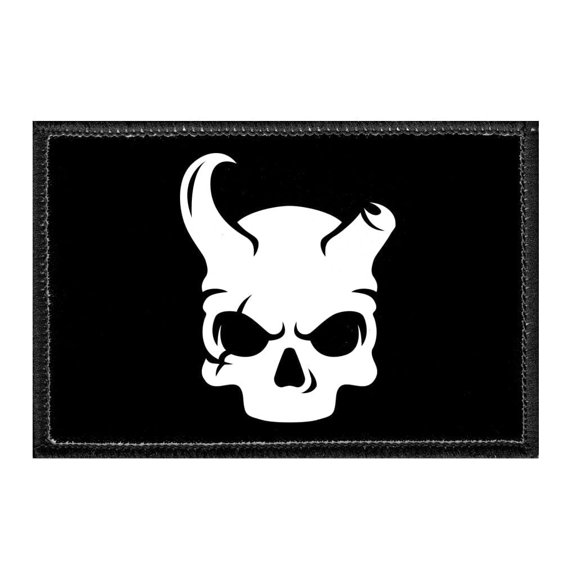 Skull With Horns - Removable Patch