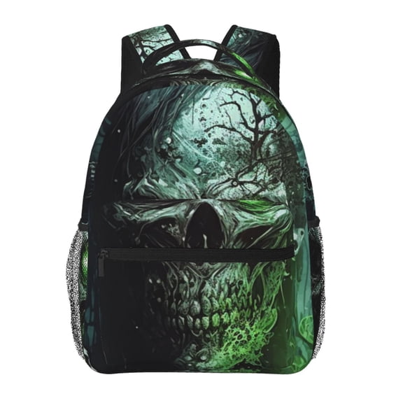 Skull Zombies Ghost Death Skulls Laptop Backpack Travel Rucksack for Teens Adults, Fits 15-inch Notebook