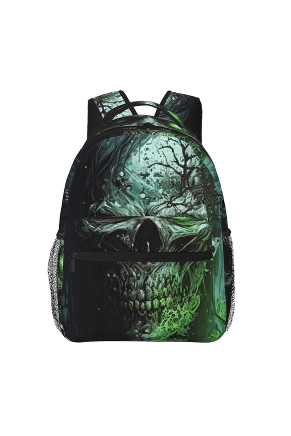 Skull Zombies Ghost Death Skulls Laptop Backpack Travel Rucksack for Teens Adults, Fits 15-inch Notebook