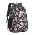 thumbnail image 1 of Skull and Butterfly Gothic Pattern Backpack for School, Cute School Bag with Adjustable Shoulder Straps and Padded Back, 16.9"x12.6"x5.9", 1 of 5