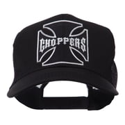Skull and Choppers Embroidered Military Patched Mesh Cap - Choppers OSFM