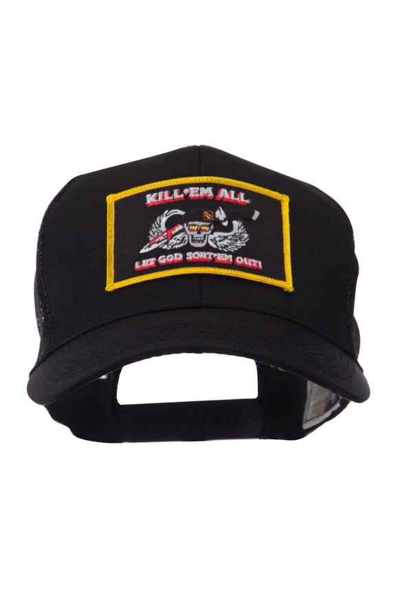 Skull and Choppers Embroidered Military Patched Mesh Cap - Kill 2 OSFM