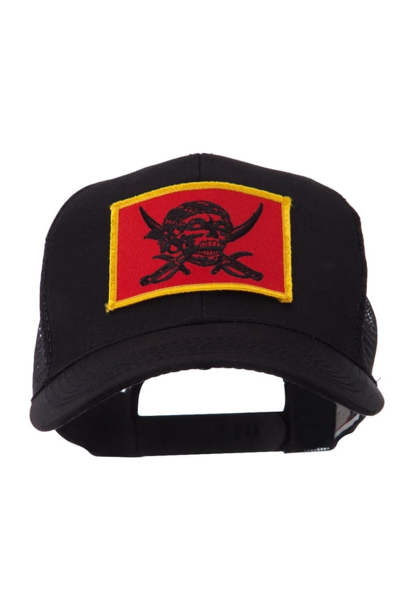 Skull and Choppers Embroidered Military Patched Mesh Cap - Pirates OSFM