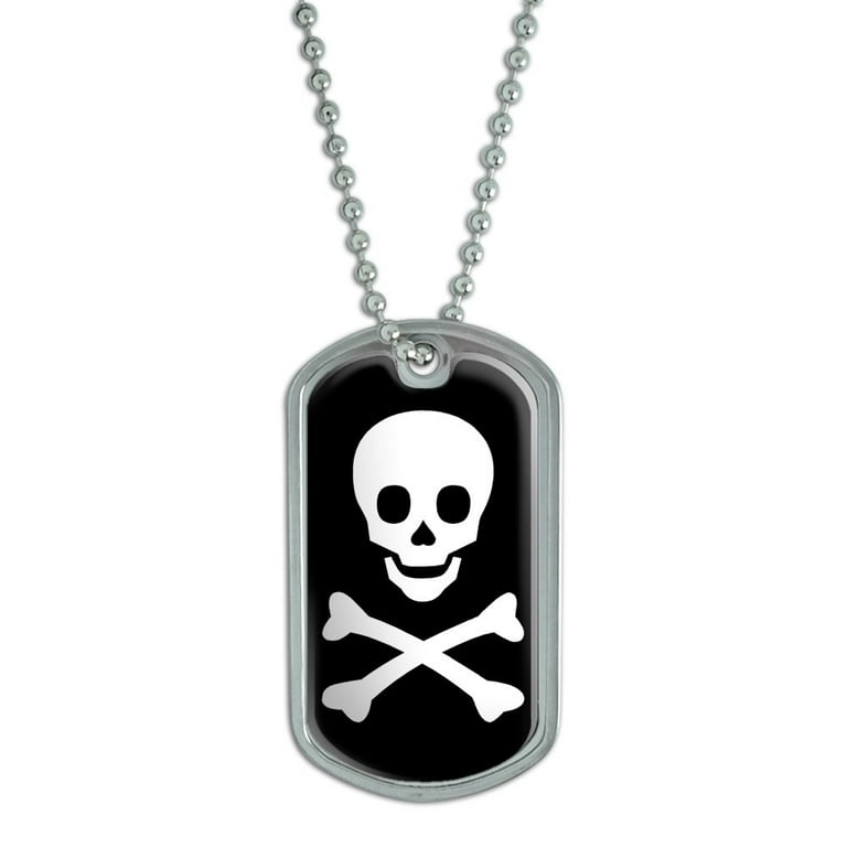Skull and crossbones dog cheap tag