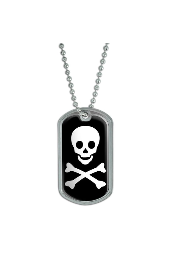Skull and Crossbones Dog Tag