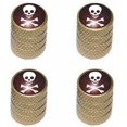 thumbnail image 1 of Skull and Crossbones Pirate Tire Rim Wheel Aluminum Valve Stem Caps, Multiple Colors, 1 of 1