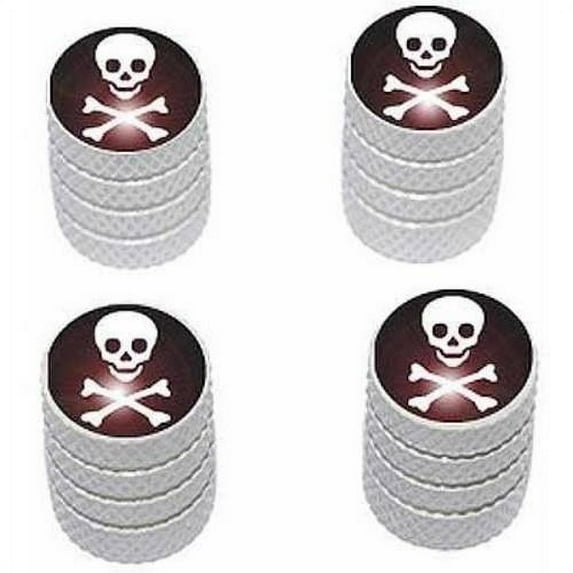 Skull and Crossbones Pirate Tire Rim Wheel Aluminum Valve Stem Caps, Multiple Colors