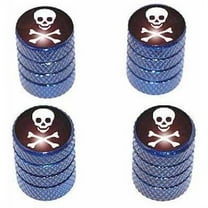 Skull and Crossbones Pirate Tire Rim Wheel Aluminum Valve Stem Caps, Multiple Colors