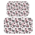 thumbnail image 1 of Skull and Flower Gothic Pattern Bath Mat Set Of 2,Non-Slip Rug for Bathroom,Kitchen,Bedroom,Entrance, 30x17 and 23.5x15.7 Inches, 1 of 5