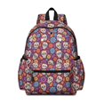 thumbnail image 1 of Skull and Flower Gothic Pattern Cute School Backpack with Padded Back and Adjustable Shoulder Straps 13.4"x11"x4.7", 1 of 5