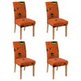 thumbnail image 1 of Skull and Spider Web 4-Pack Dining Chair Slipcovers Stretch Washable Halloween, 1 of 8