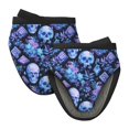 thumbnail image 1 of Skull blue crystal flower Oven Mitts Heat Resistant - Soft Lining Silicone Mini Oven Mitts with HangingLoop, Kitchen Oven Gloves Heat Resistant 500℉ for Cooking Baking Microwave, 1 of 7