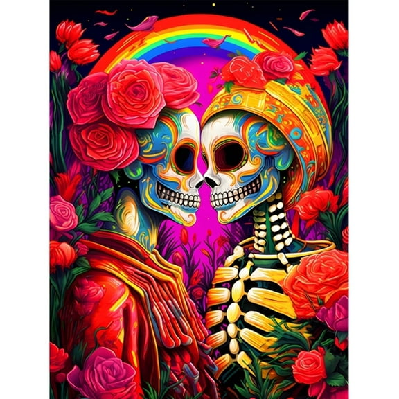 5D DIY Diamond Art Kits for Adults Beginners,Rose Full Drill Diamond Dots Gem Art,Home Wall Decor 11.8x15.8inches.