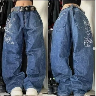 Skull Jeans 黒 ピーコート Jnco Jeans Est. 1985 Men's Black Embossed Flaming Skull