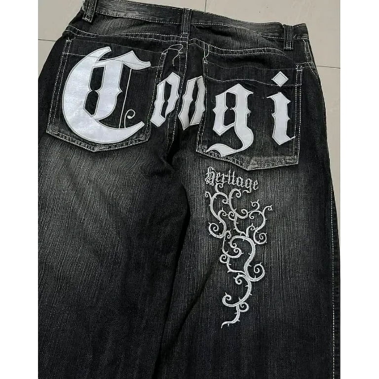 Skull geometric gothic pattern popular street high-waisted Skull geometric gothic pattern popular street high-waisted