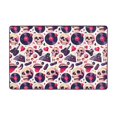 thumbnail image 1 of Skull lips record Guitar Shaggy Area Rug, Rugs for Living Room Bedroom Non Slip Door Mat Indoor Carpet Machine Washable Nursery Home Decor Floor Mats for Entryway 60x39in-#, 1 of 5