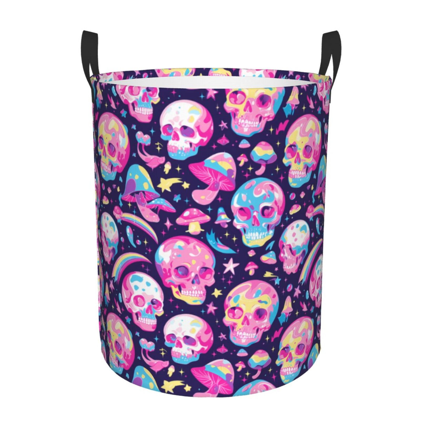 Psychedelic Mushroom Garden Quilted Laundry Basket NCU0NXD197 main image 1