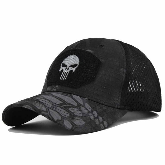 Skull outdoor hiking cap summer sun hat embroidered duck tongue cap embroidered baseball cap military fan tactical cap