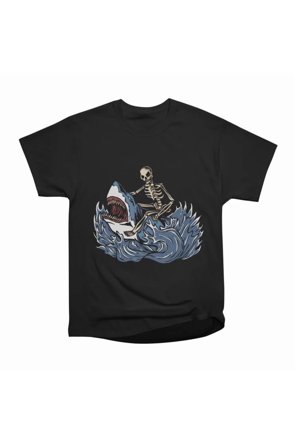 Skull w shark T-Shirt Tee Gift For Him Merch For Her Apparel For Friend
