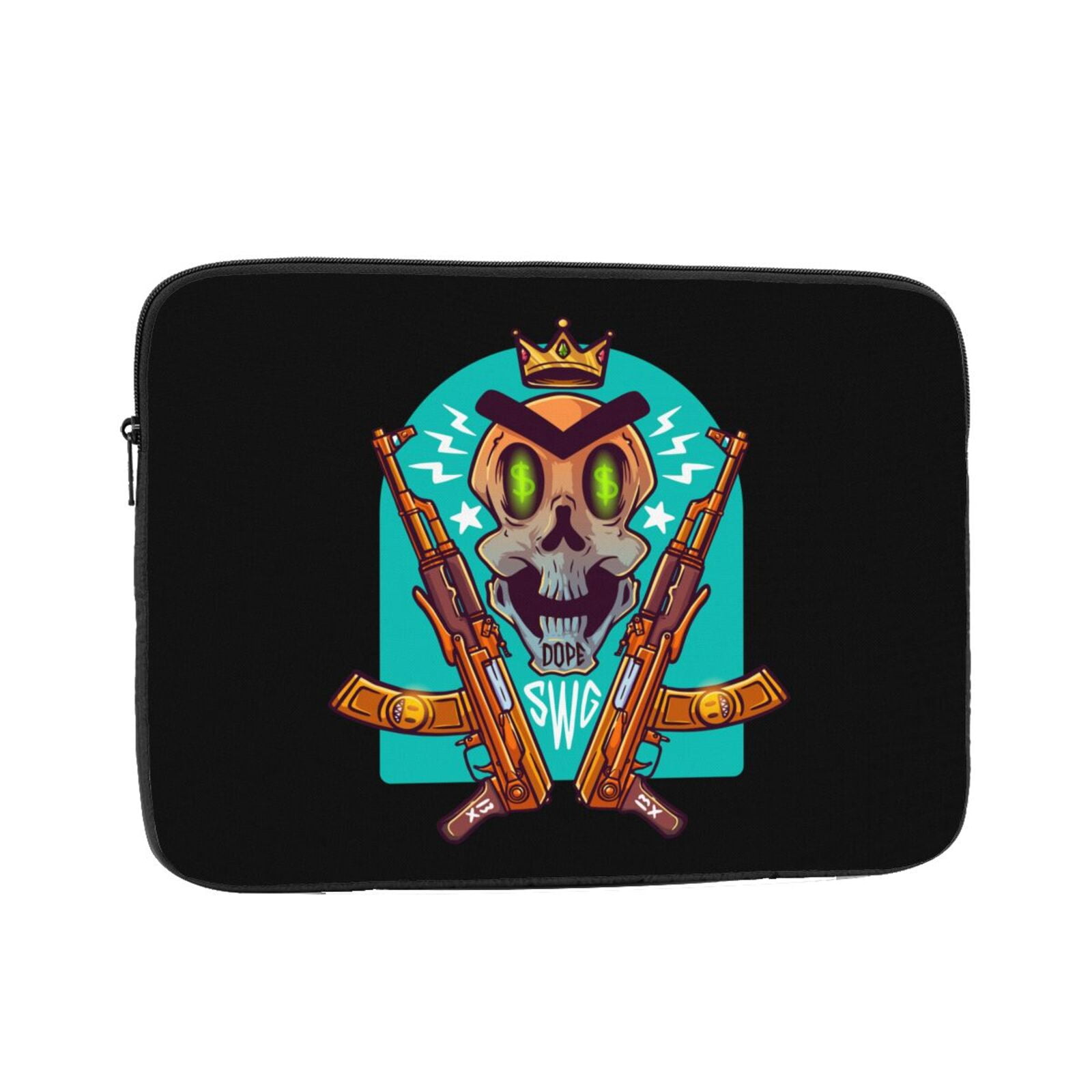 Ombra Skull & Skeleton Laptop Shoulder Bag - For 14/15.6/16 Inch Notebook, Halloween Messenger Bag