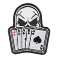 thumbnail image 1 of Skull with Dead Man's Hand Poker Patch., 1 of 4