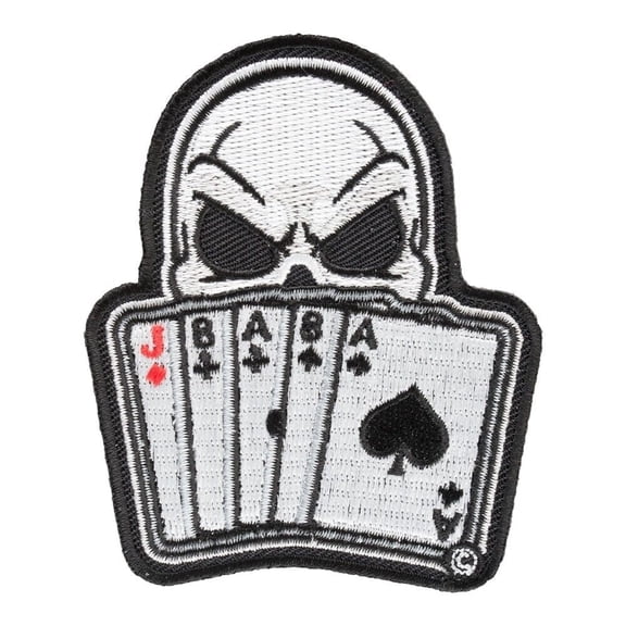 Skull with Dead Man's Hand Poker Patch.