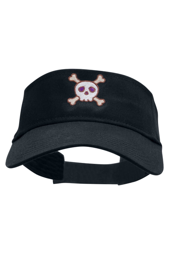 SkullX Embroidered Cotton Twill Sun Visor - Navy OSFM