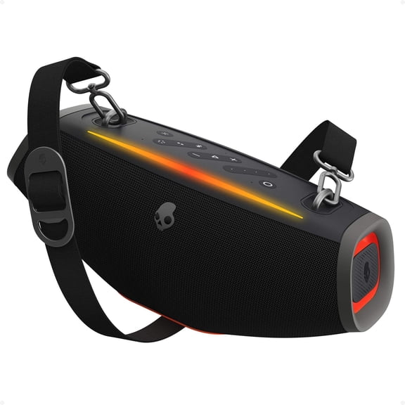 Skullcandy Barrel Mini Boombox Speaker, Bluetooth 5.3, IPX7 Waterproof, 12-Hour Battery, LED Lights, SKDY Multi-Link