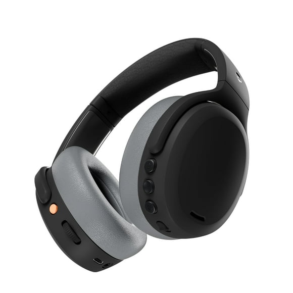 Skullcandy Crusher ANC 2 Wireless Over-Ear Bluetooth Headphones with Multi-Sensory Bass, Active Noise Cancelling, Up to 60 Hours Battery, Microphone for iPhone Android - Black/Asphalt
