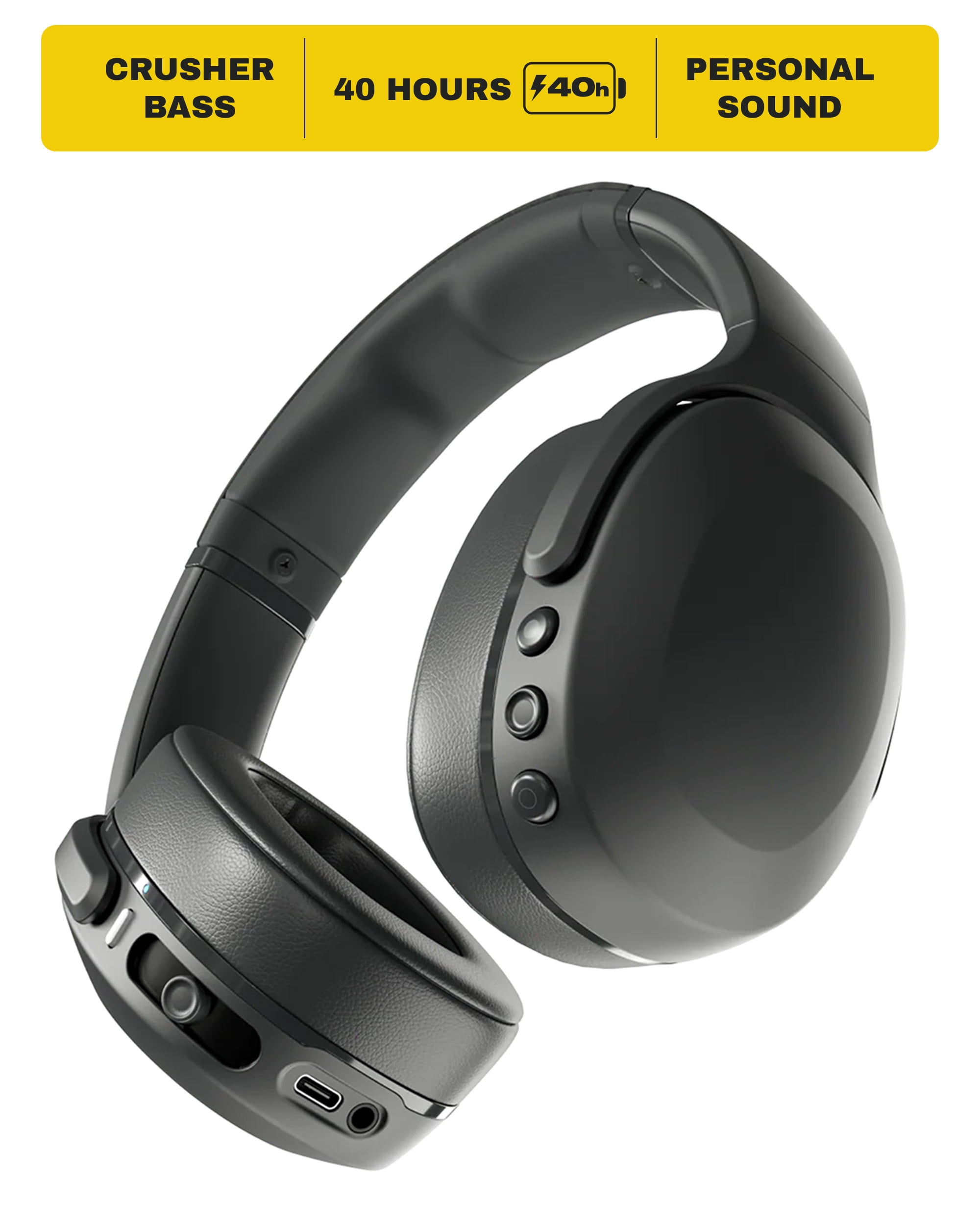 ヘッドホン Skullcandy Burton Crusher Evo Skullcandy Crusher Evo Bluetooth Over-Ear Headphone - True