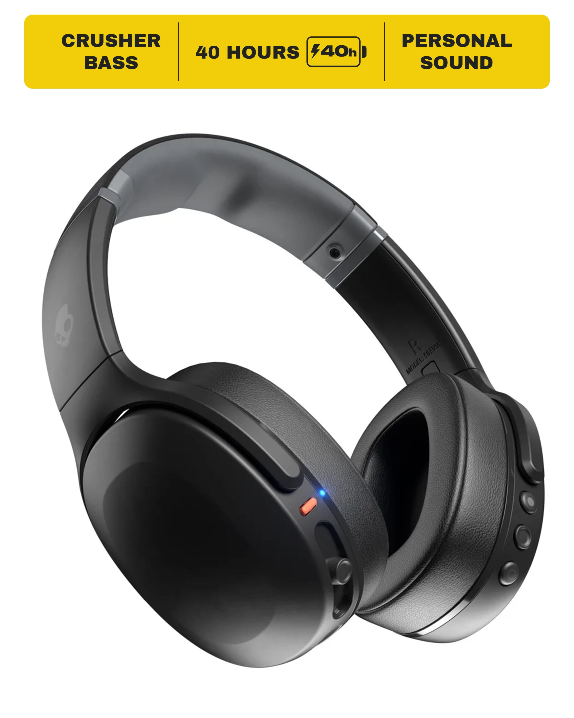 Skullcandy Crusher Evo ブラック Skullcandy Crusher Evo XT Wireless Over-Ear Headphones