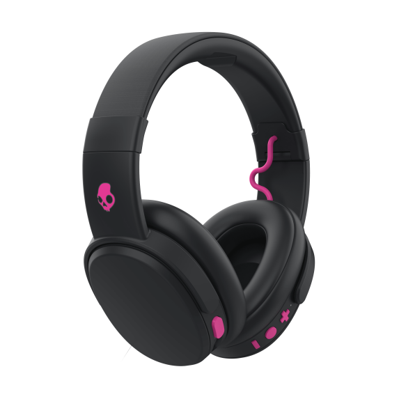 Skullcandy Crusher XT Wireless Foldable Over-Ear Headphones, Krazy Pink