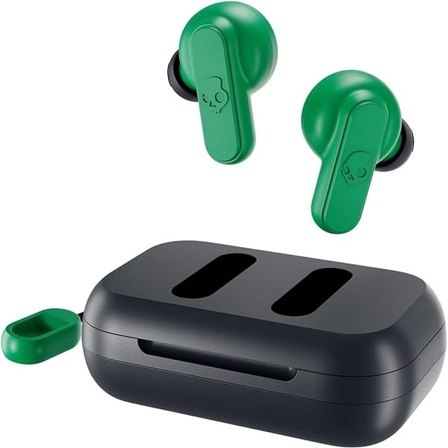 Skullcandy Dime 2 In-Ear Wireless Earbuds, 12 Hr Battery, Microphone, Works with iPhone Android and Bluetooth Devices - Dark Blue/Green