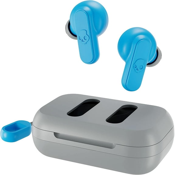 Skullcandy Dime 2 True In-Ear Bluetooth Earbuds Use iPhone & Android Sports & Gaming Grey/Blue
