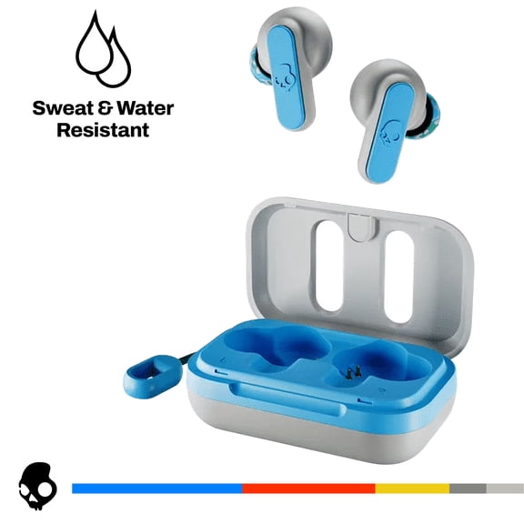 Skullcandy Dime XT 2 IPX4 Sweat and Water-Resistant Wireless In-Ear Earbuds, Grey