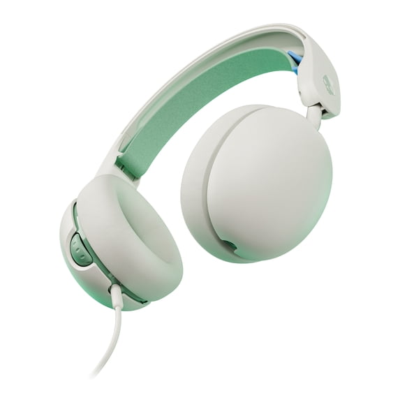 Skullcandy Grom Wired Children's Over-Ear Headphones with Microphone (Bone Seafoam), S6KAY-R952