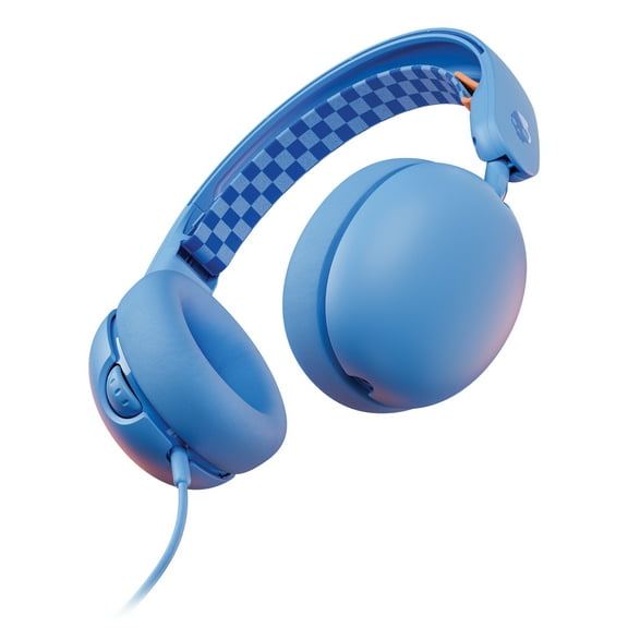 Skullcandy Grom Wired Children's Over-Ear Headphones with Microphone (Surf Blue), S6KAY-R740
