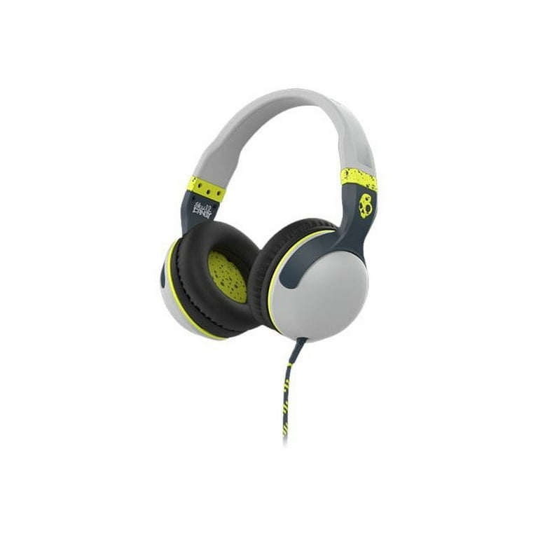 Skullcandy HESH 2 Headphones with mic full size wired 3.5 mm jack light gray dark gray hot lime Walmart