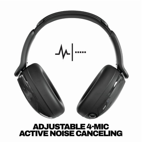 Skullcandy Hesh 540 ANC Wireless over-Ear Headphones with Active Noise Canceling, True Black