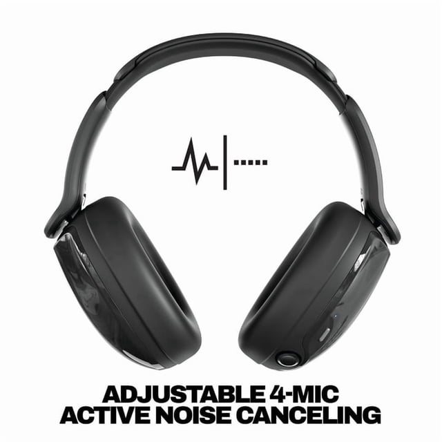 Skullcandy Hesh 540 ANC Wireless over-Ear Headphones with Active Noise Canceling, True Black