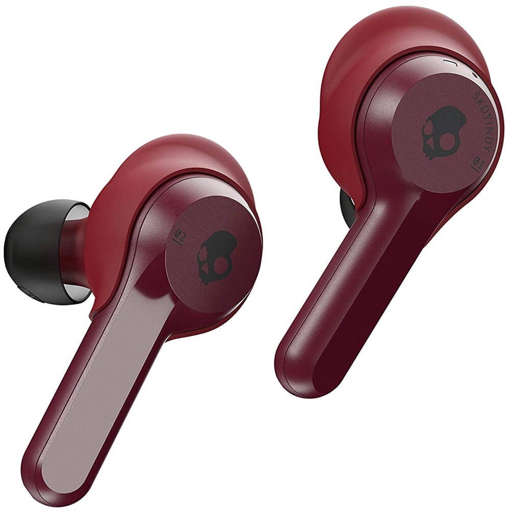 Skullcandy Bluetooth True Wireless Headphones with Charging Case, Red, S2SSW