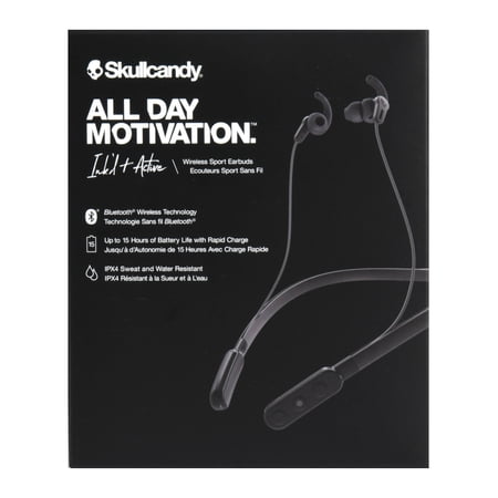 Skullcandy Ink'd+ Active Earbuds, black