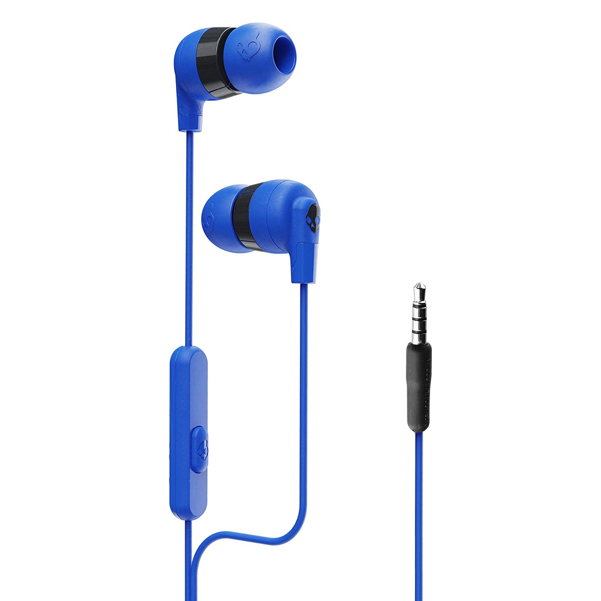 Skullcandy Ink d Wired Stereo Earbuds with Mic Remote Cobalt Blue 3.5mm Audio Jack for Android Phones
