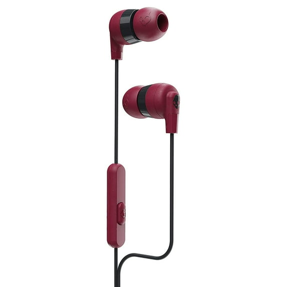 Skullcandy Ink'd+ Wired Stereo Earbuds with Mic & Remote - Moab Red - 3.5mm Audio Jack for Android Phones