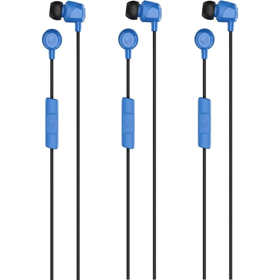 Skullcandy Jib Wired Earbuds with 3.5mm Plug, Noise Isolating Fit, Built-In Microphone Call and Track Control, Convenient for Travel - Miami
