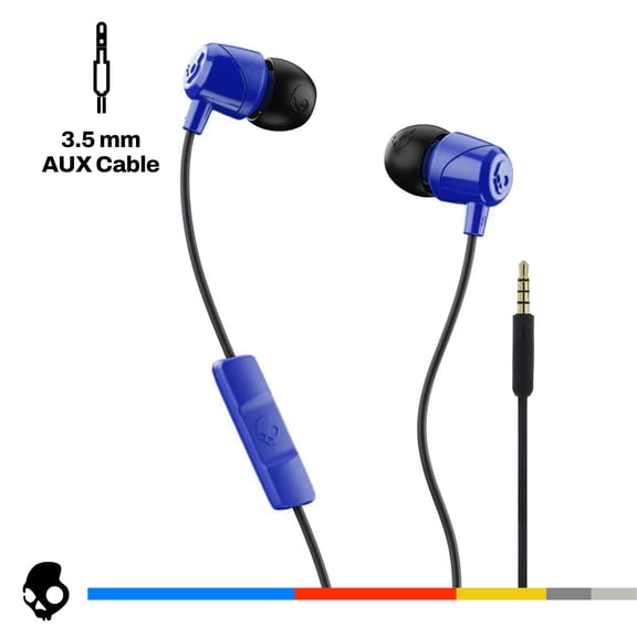 Skullcandy Jib XT Wired Inner Ear Earbuds, Cobalt Blue