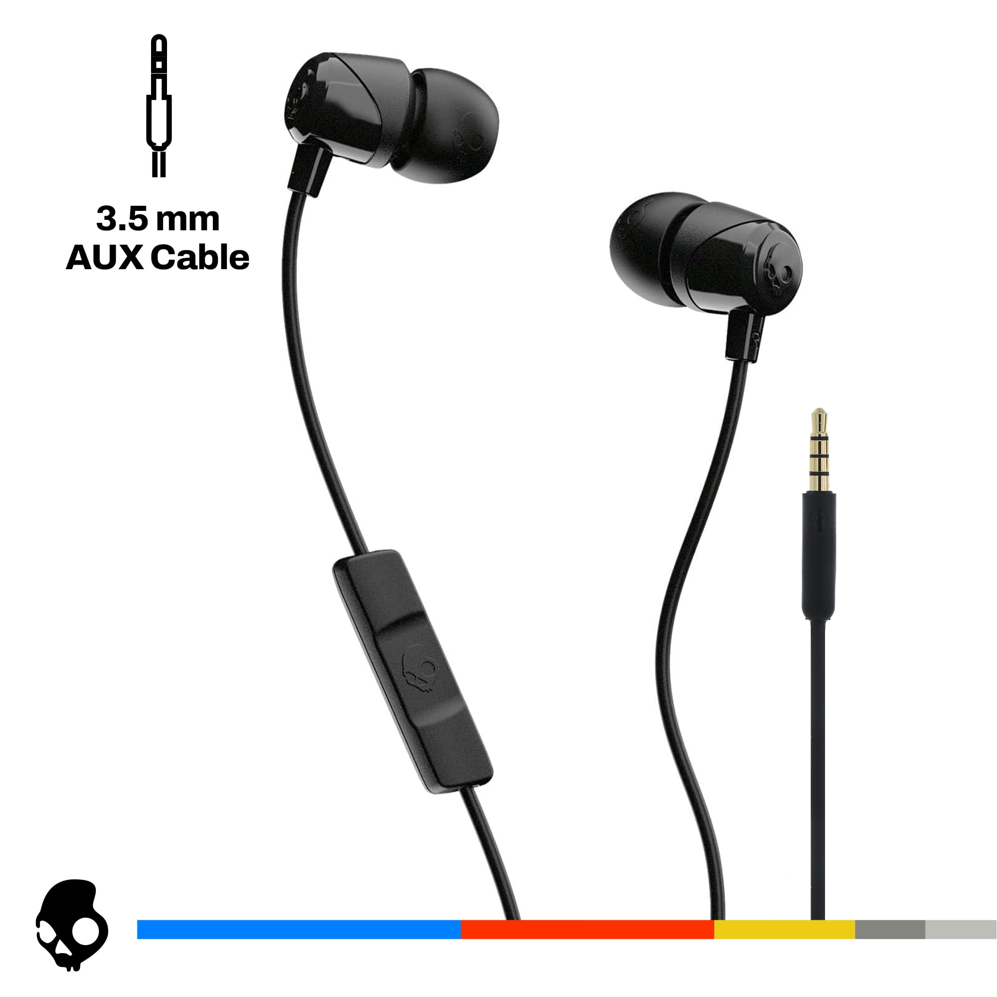 Skullcandy Jib XT Wired Earbuds Black with In-line Microphone and