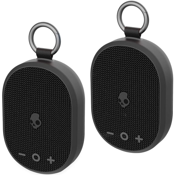 Skullcandy Kilo Bluetooth Speaker Bundle, 2-Pack Mini Speakers, IPX7 Waterproof, 24-Hour Battery, True Pairing