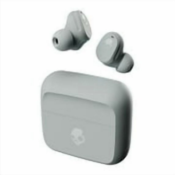 Skullcandy Mod Bluetooth Earbuds with Microphone, True Wireless with Charging Case (Light Gray/Blue), S2FYW-P751